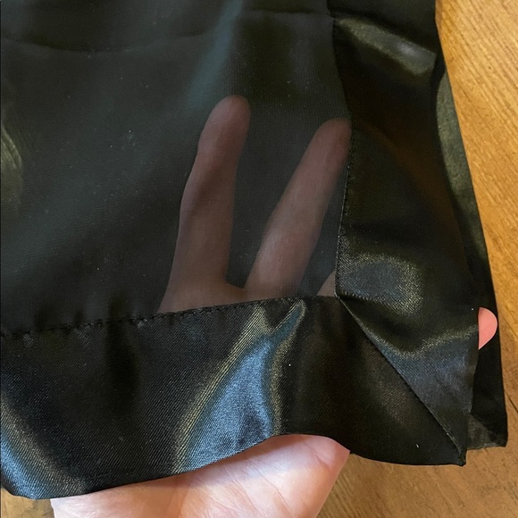 Black scarf set (sequin and shear with satin) - Picture 6 of 8